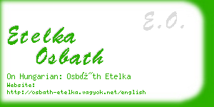 etelka osbath business card